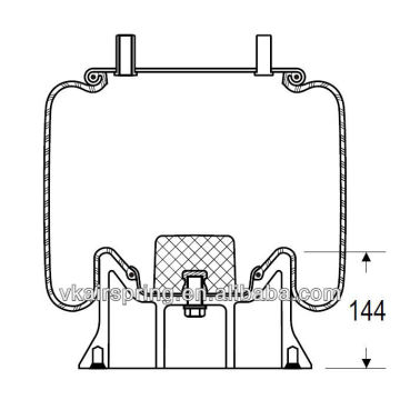 FAB TEK 101828 gas-filled air spring 4156NP04 rubber air brake suspension system/ truck spare parts alloy parts alloy piston