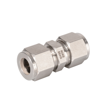SS316 Ανοξείδωτο χάλυβα Διπλά Ferrules Straight Union 10mm Μετρικά εξαρτήματα σωλήνα 7500psi