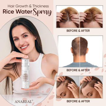 Novo spray de cabelo de cabelo com água orgânica com água orgânica com água rica