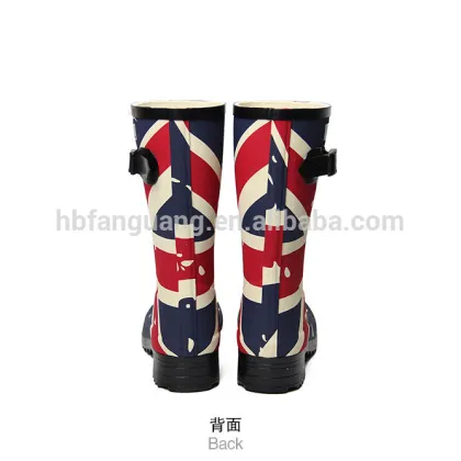 women short rubber rain boots
