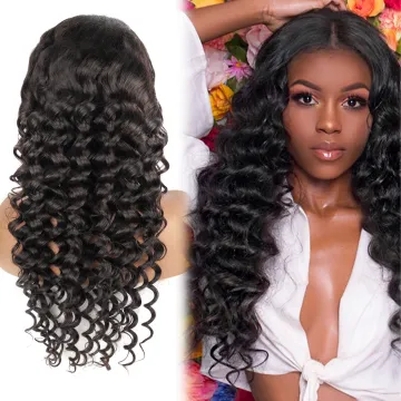 Wholesale Brazilian HD Bang Wholesale 100% Vendors Glueless Virgin Front Lace Curly Wet and Wavy Human Hair Wig