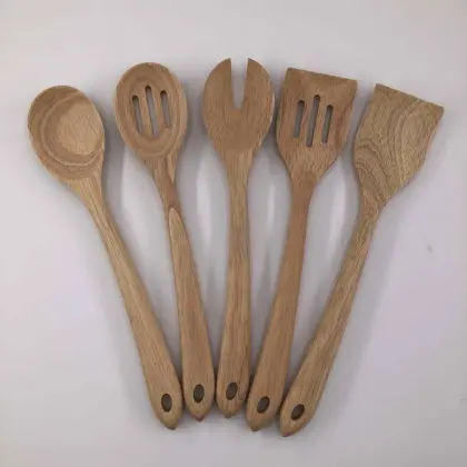Rubber wood cooking utensils