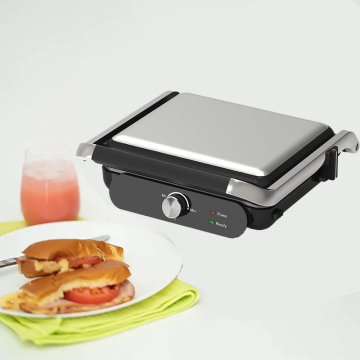 180-Degree Adjustable Temperature Control Non-Stick Fast Cooking Electric Panini Maker and Detachable 2-in-1 Healthy Contact Grill: Perfect Kitchen Tool for Versatile Cooking