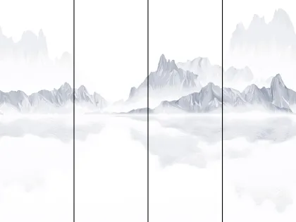 Glossy New Lake Mountain Scenic Rock Slab