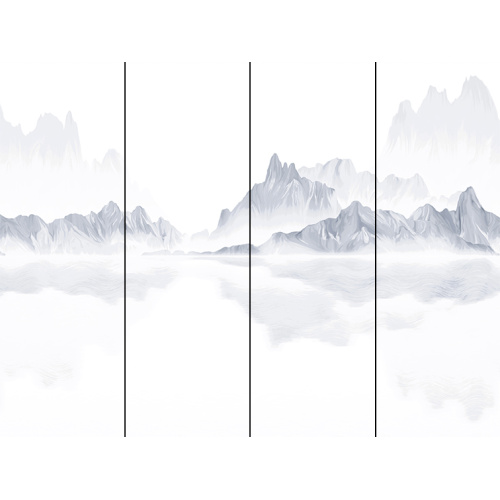 চকচকে নিউ লেক মাউন্টেন সিনিক রক স্ল্যাব