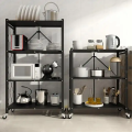 Old Lager Rack Home Storage Fold Kitchen Display Rack Regal mit Rädern Küchen Organizer Regal
