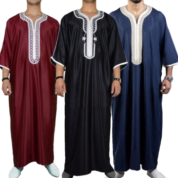 2025 High Quality Islamic Men's Abayas and Thobes for Eid in Dubai, Saudi Arabia, and Morocco