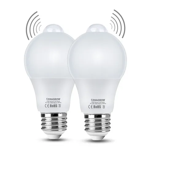 Automatic PIR Motion Sensor Bulb A60 12W E26 e27 night light sensor led bulb for Outdoor/Indoor