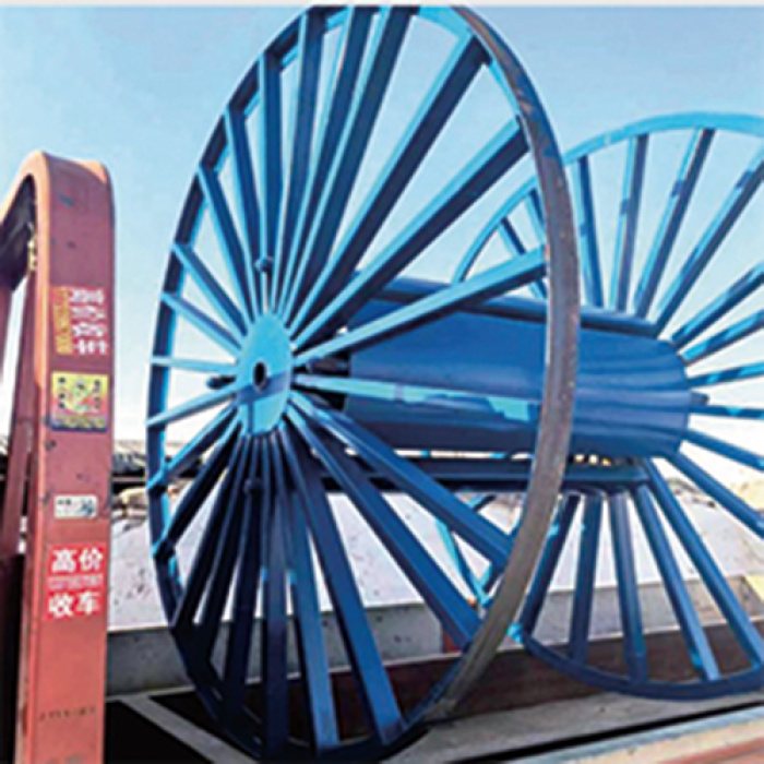 Carrete de cable dividido