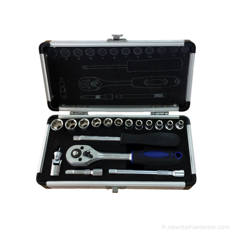 Kit de boîte à outils en aluminium à outil à main Krafts 17pcs