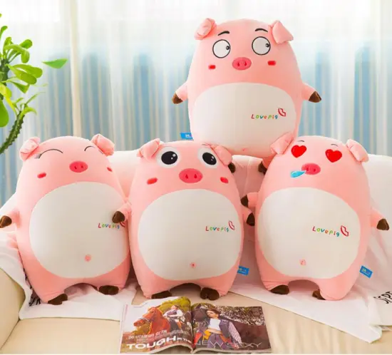 Soft Pink Pig Plush Toy For Sale