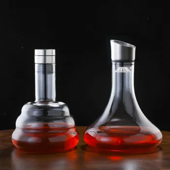 Factory Wholesale Modern Simple Hand Blown Crystal Glass Decanter