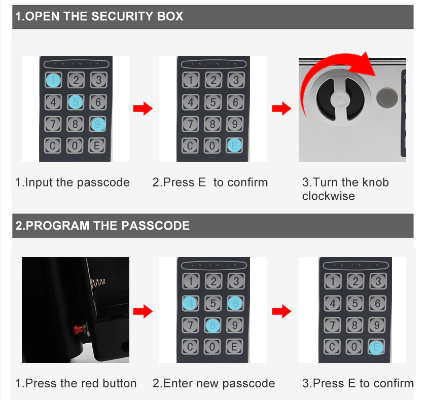 The Instruction Of Home Safebox