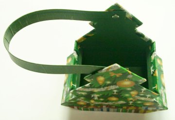 Christmas tree design paper gift box, small Christmas paper box