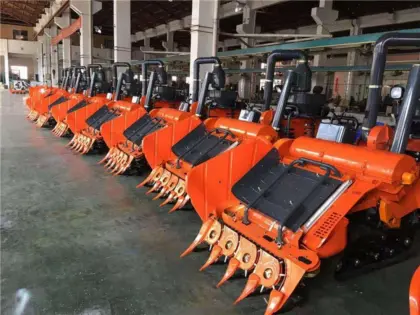 Small rice combine harvester in west bengal