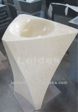 Sunny yellow triangle pedestal sink LD-F010-S