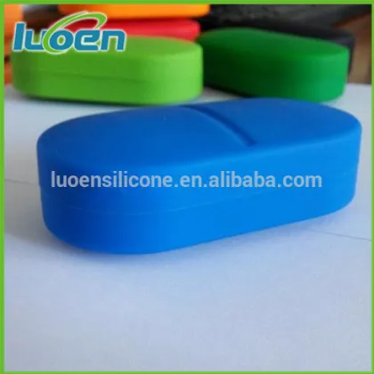 Wholesale new design cute silicone travel pill case,medicine box,medicine storage drug case