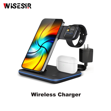 15w 3 in 1 Caricatore wireless di ricarica rapida