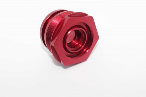 red anodized aluminum seal head