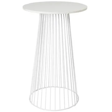 White Metal Round High Top Cocktail Tables and Bar Furniture Rentals for Parties