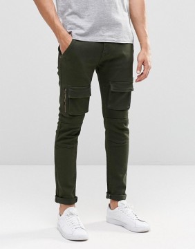 Best Price Custom Guangzhou Manufacturer OEM 98% Cotton 2% Elastane Breathable Functional Pockets Green Men's Cargo Casual Pants