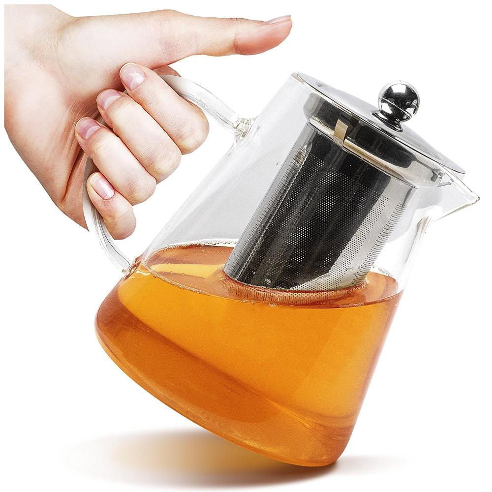 Glass Teapot with stainless steel infuser