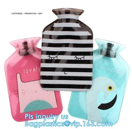Winter Outdoor Pvc Hot Water Bottle Bag, pvc hot water bag fomentation, Water Bottle Ice Bag With Knitted Covers