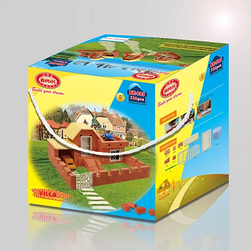 Red Houses Villa Building Toys