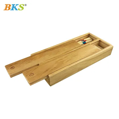 BKS Colorful Wooden Mikado Game - Funny Game with Chopsticks in a Wooden Box