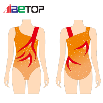 Crystal Rhinestone Gymnastic Leotard para menina