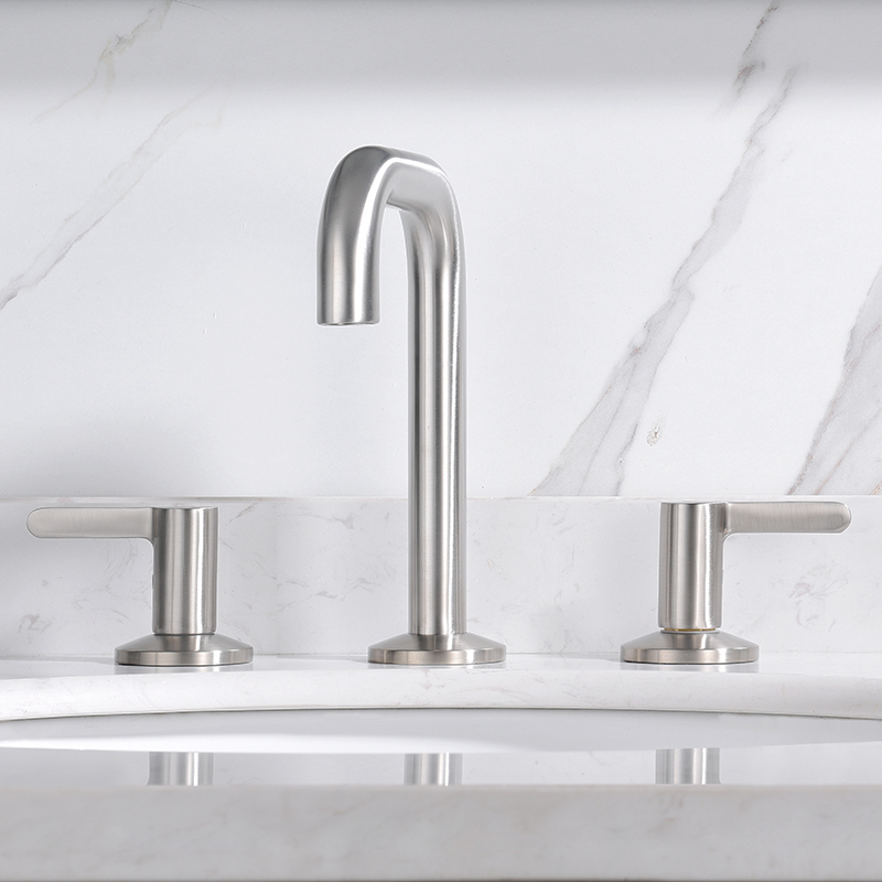 Contemporary Mixers Taps Dual Handle Face Basin Faucet