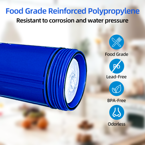 1 Stage Big Blue 20x4.5inch Jumbo Blue Housing for Water Filter Dispenser Pre-Filter Explosion-Proof System