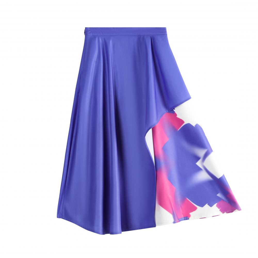 Satin Printed Mermaid Skirt