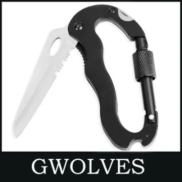 Outdoor Camping EDC Multi Tool Multifunction Pocket Carabiner Knife