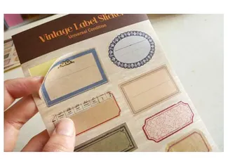 Custom Print Brand Logo Paper Cartoon Name Sticker