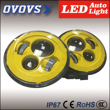 OVOVS 7 inch round defender head lights LED J-eep Wrangler headlight