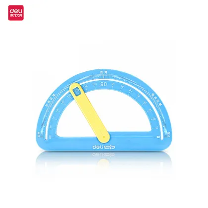 High Quality Deli Children's Angle Demonstrator Drawing Protractor Tools School Stationery Ruler