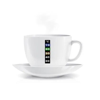 Stick The Temperature Sticker On The Cup
