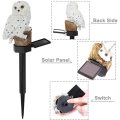 Solar Statues Resin Owl Solar LED Lights with Stake Supplier