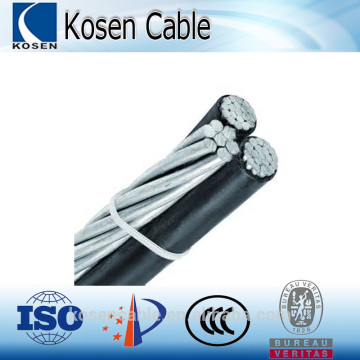 Triplex Service Drop ACSR conductors XLPE insulated ABC Cable