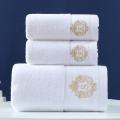 Bordado puro juego de toallas de baño de algodón turco Terry