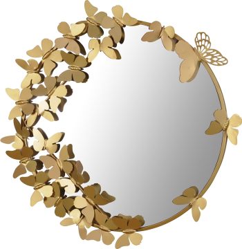 Butterfly Metal Frame Decorative Mirrors for Bathroom and Living Room