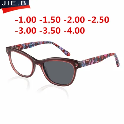 Acetate Glasses Frame Women Finished Sun Photochromic Myopia Optical Eyeglass Frames and prescription lenses Myopia Eyewear