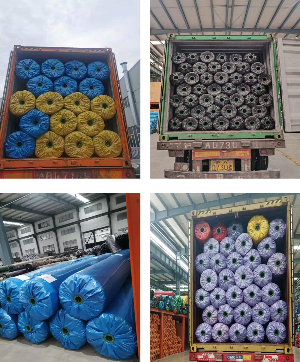 artificial carpet packaged