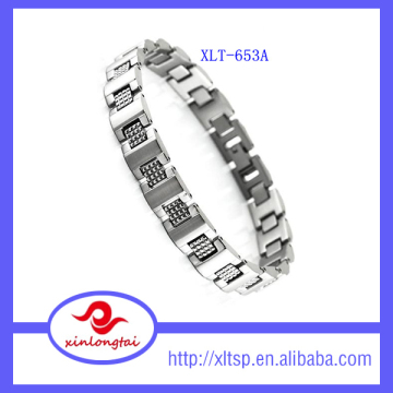 Wholesale stainless steel good health bracelet/bio health magnetic bracelet