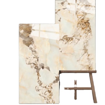 Modern Light Luxury Living Room Floor Tiles | 1000x2000mm Ceramic Tile Design