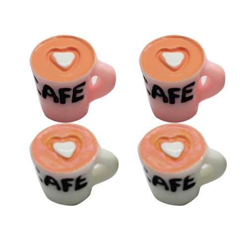 Venta al por mayor Kawaii Coffee Cup Resina Bead Cabochon Photo Props Niños Jugar Dollhouse DIY Adorno Accesorios Joyería Deco Store