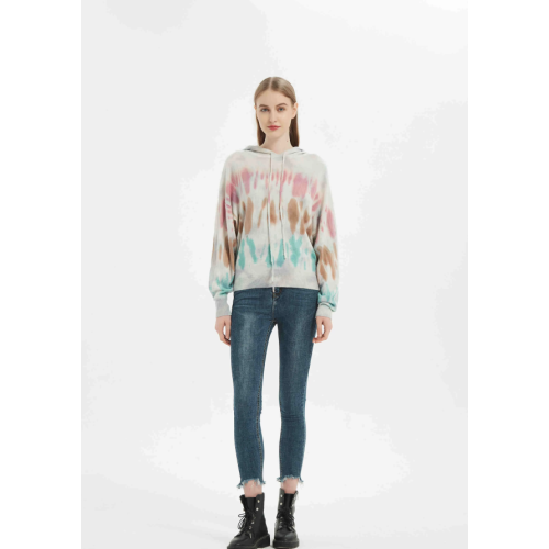 unique tie-dye style cashmere jumper