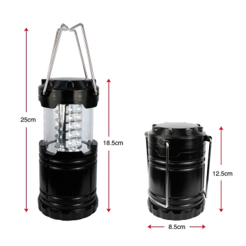 30 Luce lanterna da campeggio in plastica pieghevole a LED