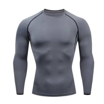 High Quality Wholesale Plain Jiu Jitsu Fitness Swim Shirts with Custom Logos - Long Sleeve Rash Guards for Men